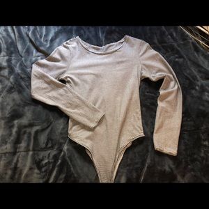 Striped black/white body suit